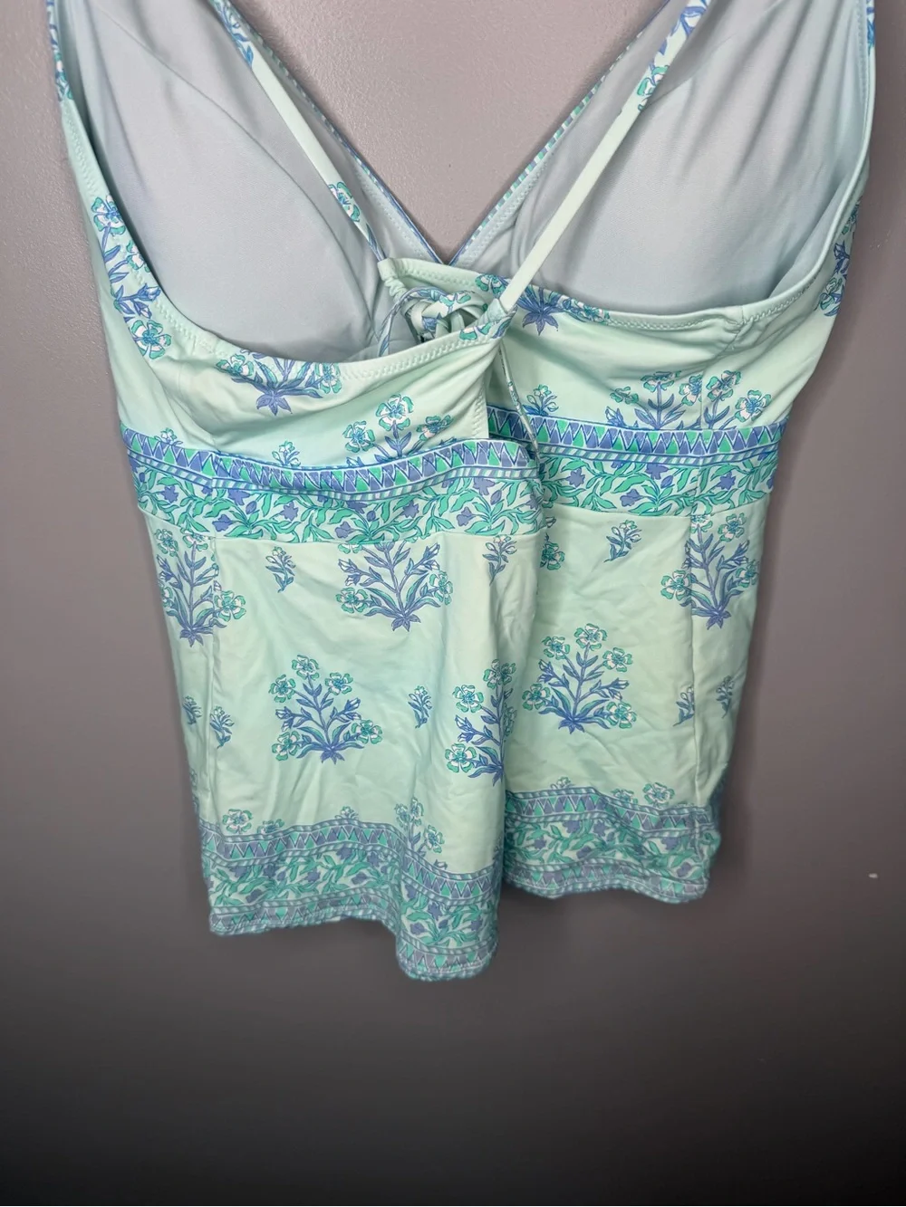 Vineyard Vines Green Blue Floral Tankini